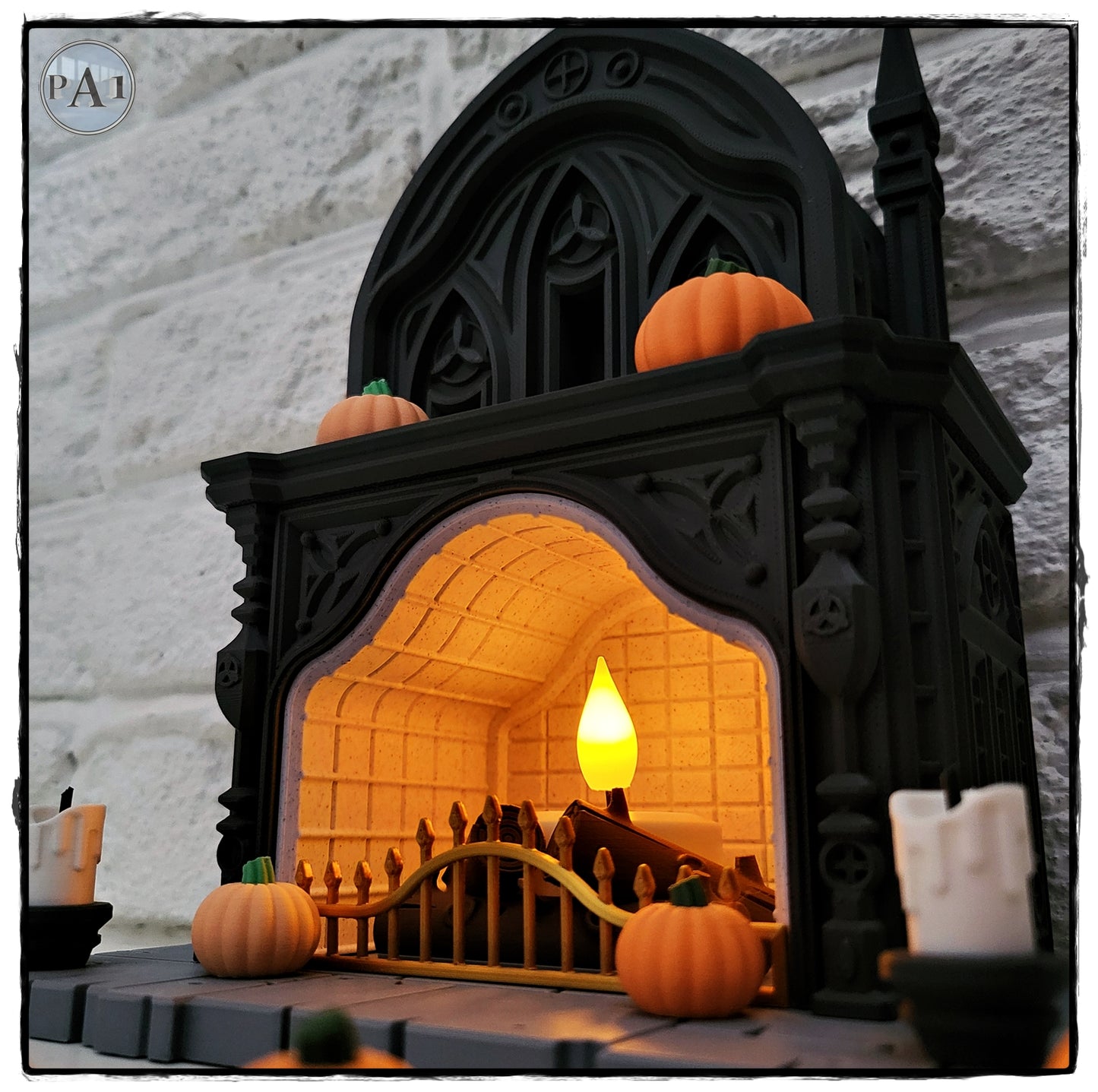 Halloween Gothic Tealight Fireplace