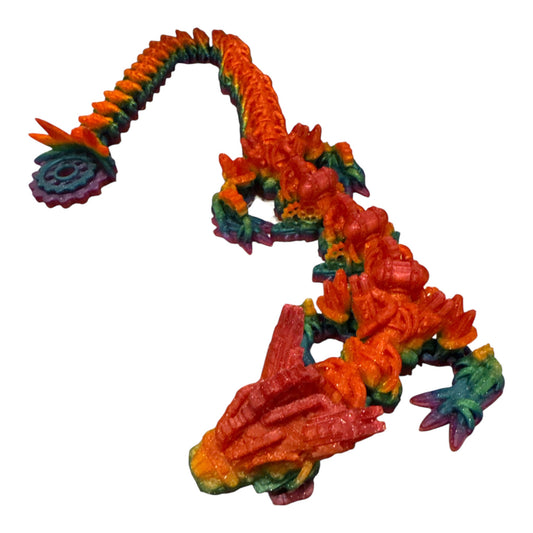 Cyber Punk Rainbow Dragon....Measures in at 25 inches long