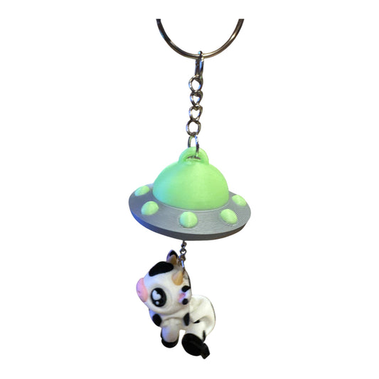 UFO Cow Keychain
